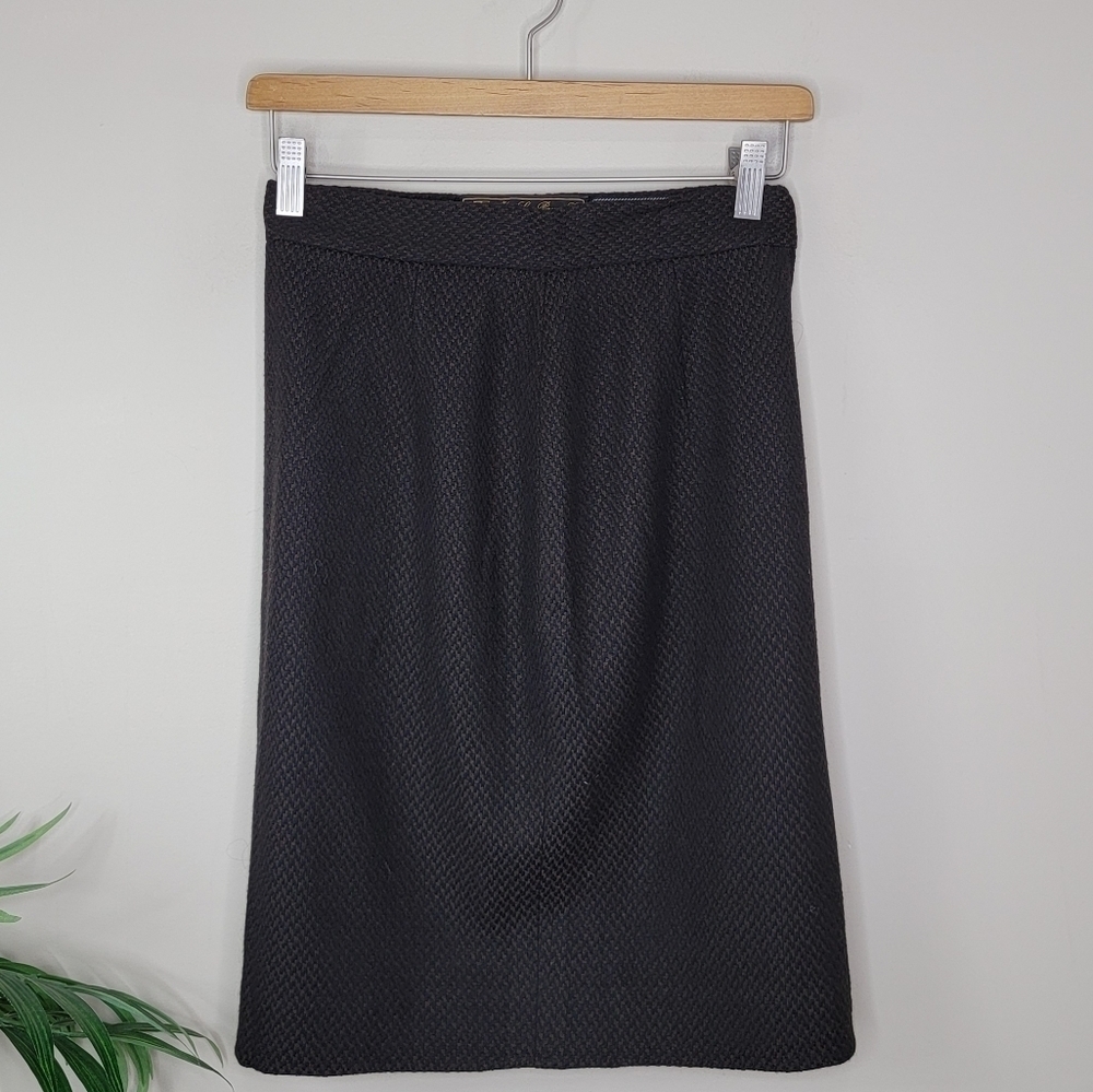 Les Copains | Brown and Black Tweed Pencil Skirt